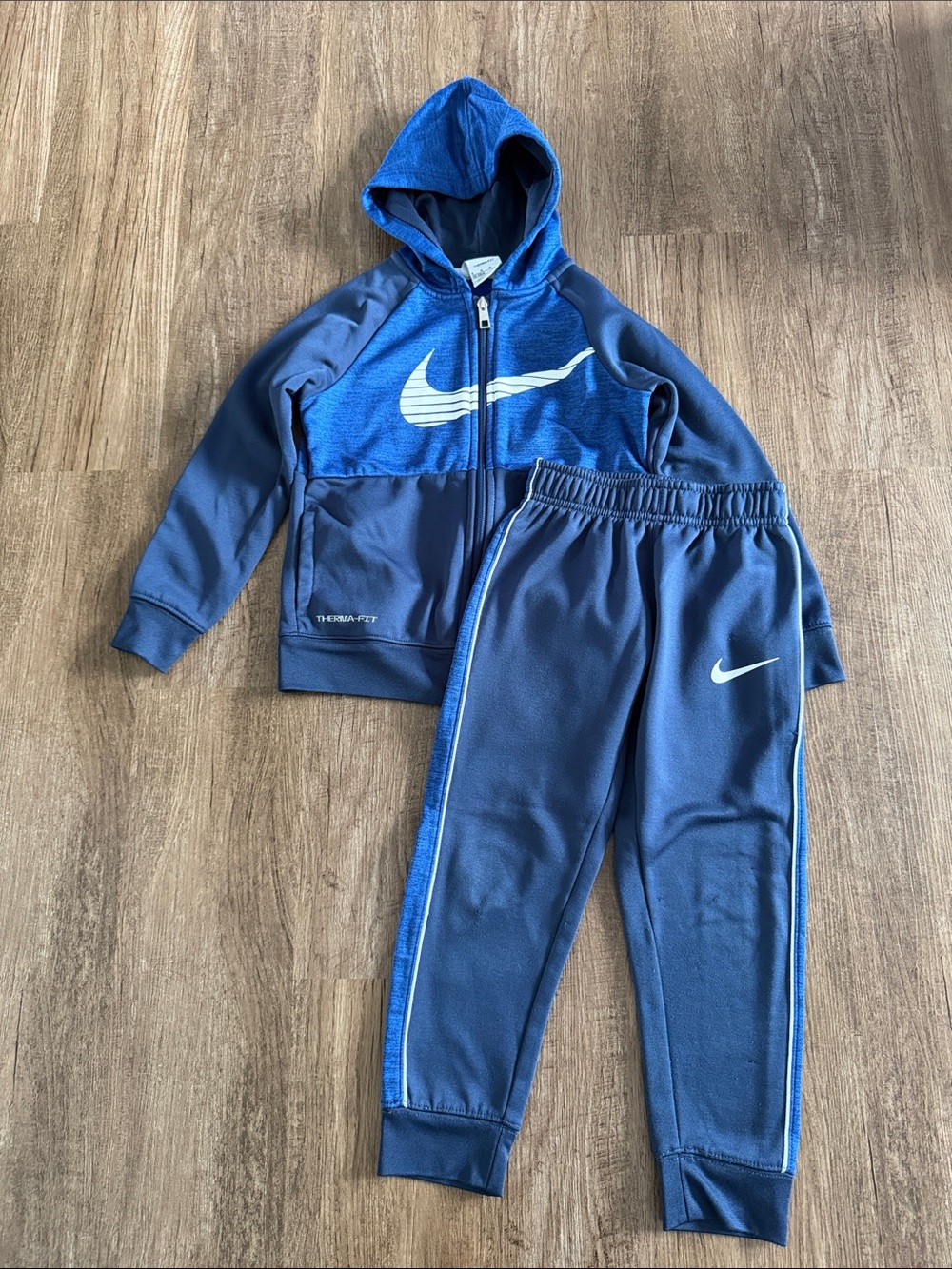 Nike Youth Blue Hooded Zip Jacket & Joggers Set